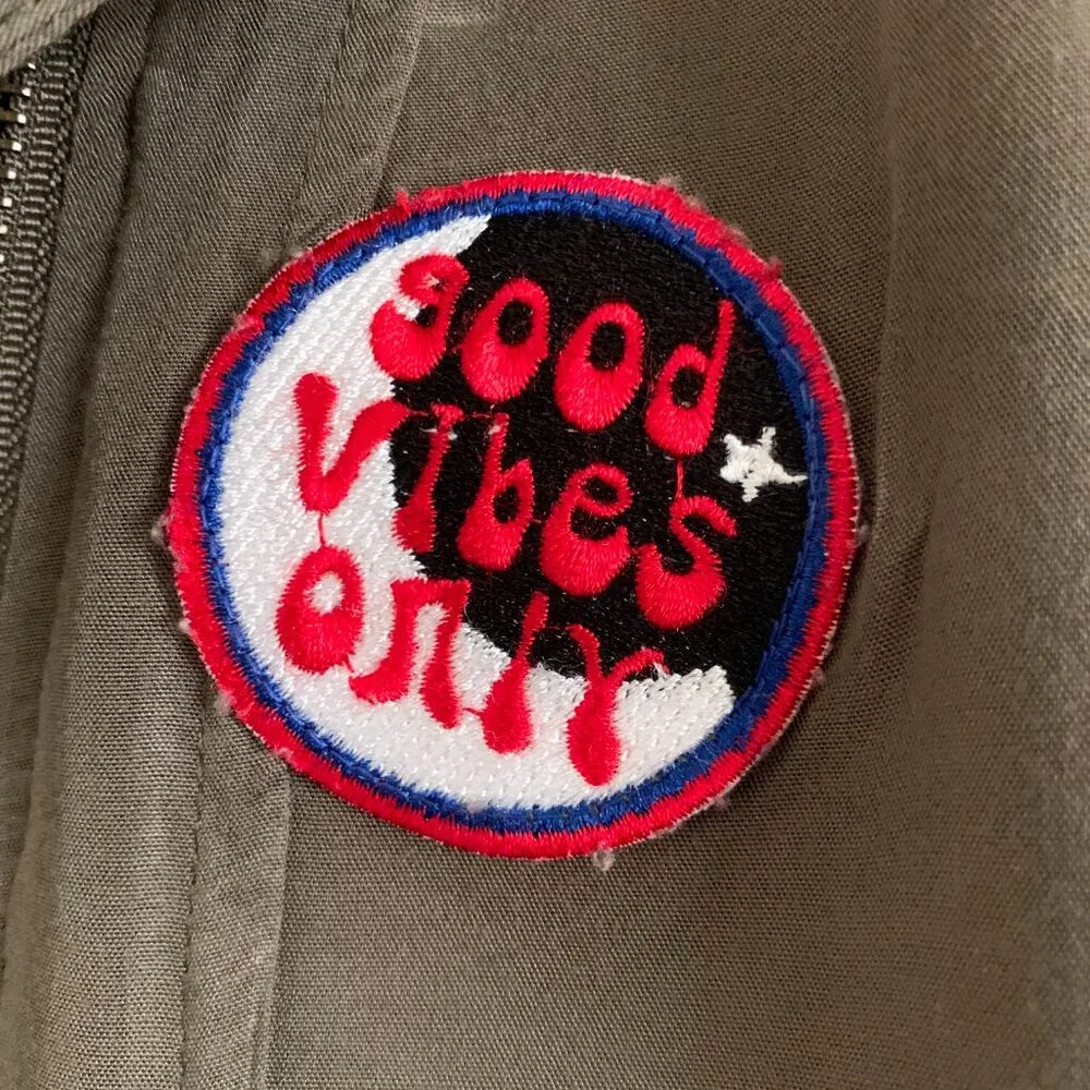 Xhilaration Good Vibes Applique Jacket - Picture 2 of 6